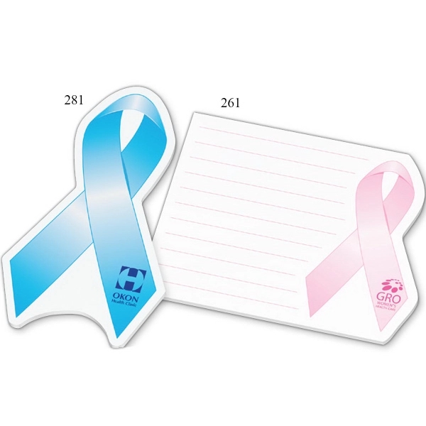 Custom Post-it® Custom Printed Notes-Breast Cancer Awareness Ribbon