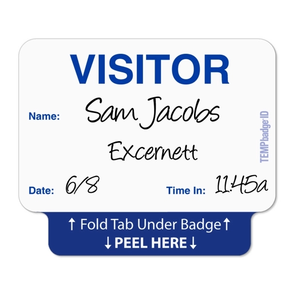 TEMPbadge Custom Visitor Badge Log Books - TEMPbadge Custom Visitor Badge Log Books - Image 1 of 3