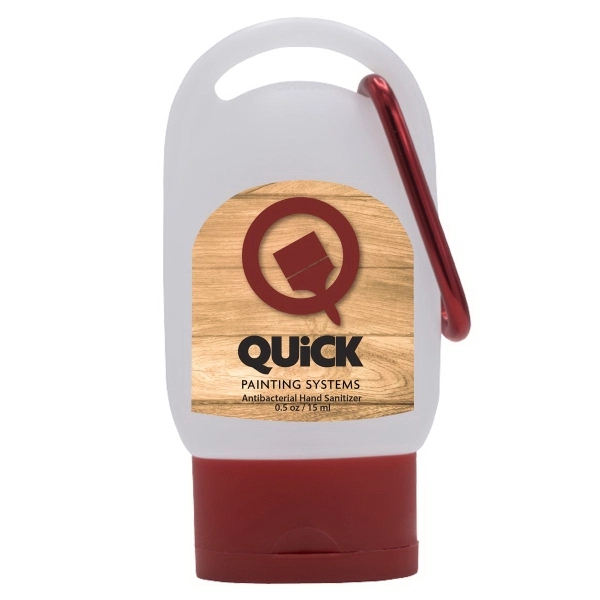 1 oz. Color Cap Sanitizer with Carabiner - 1 oz. Color Cap Sanitizer with Carabiner - Image 0 of 7