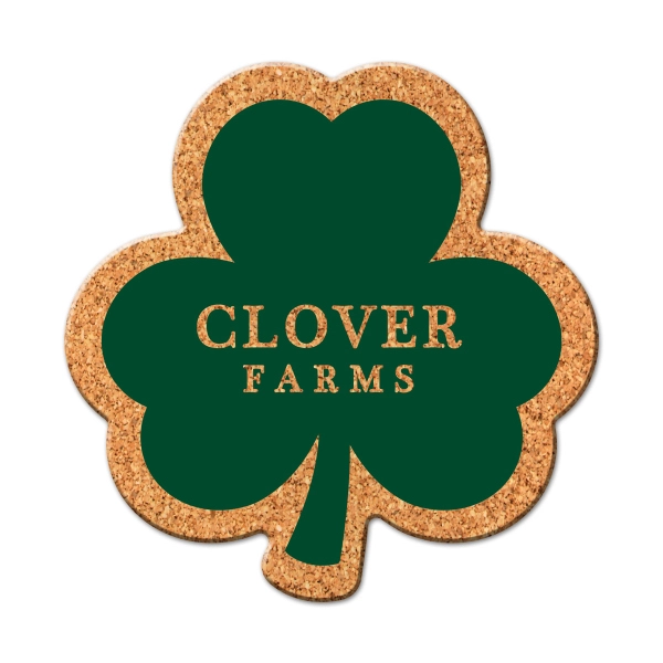 Shamrock Shaped Cork Coaster - Shamrock Shaped Cork Coaster - Image 0 of 0