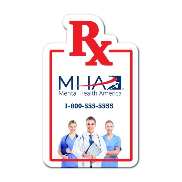Rx Prescription Shaped Full Color Magnet