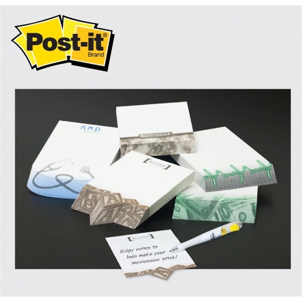 Post-it® Custom Printed Angle Notepad - 4" x 5 3/4"
