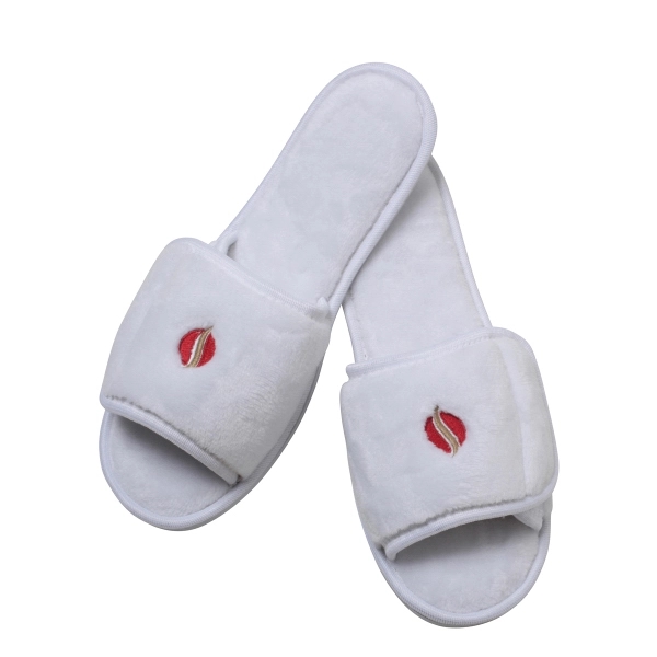 Open Toe Micro Fleece Slipper - Open Toe Micro Fleece Slipper - Image 1 of 5