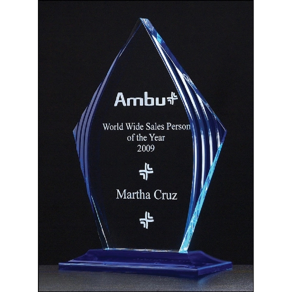 Diamond Acrylic Award with Blue Accent - Diamond Acrylic Award with Blue Accent - Image 0 of 0