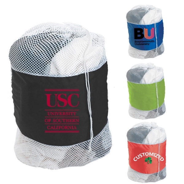 Large Mesh Drawstring Laundry Bag - Large Mesh Drawstring Laundry Bag - Image 0 of 3