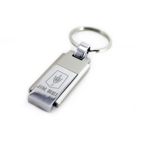 Keyring with Chrome steel Swivel USB drive - Keyring with Chrome steel Swivel USB drive - Image 1 of 1