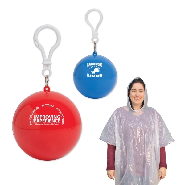 Rain Poncho in Ball Keychains - Rain Poncho in Ball Keychains - Image 0 of 2