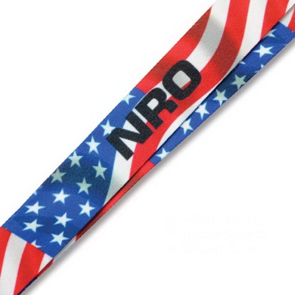 3/8" Flat Smooth Polyester Custom Dye-Sublimated Lanyards - 3/8" Flat Smooth Polyester Custom Dye-Sublimated Lanyards - Image 1 of 6