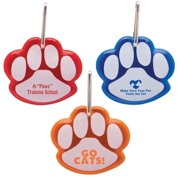 Paw Shaped Reflective Collar Tag - Paw Shaped Reflective Collar Tag - Image 0 of 3