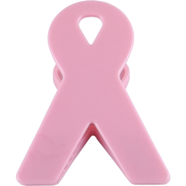 Pink Awareness Ribbon Bag Clip - Pink Awareness Ribbon Bag Clip - Image 1 of 1