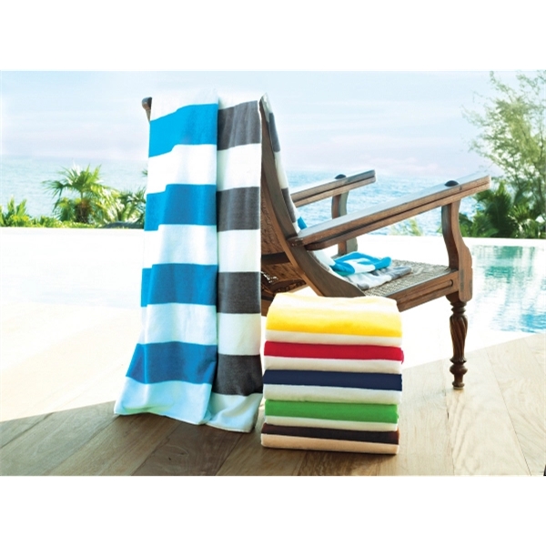 Horizontal Cabana Stripe Beach Towel - Horizontal Cabana Stripe Beach Towel - Image 1 of 8