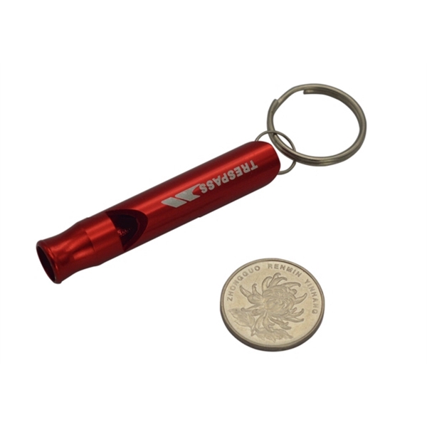 Mini Safety Whistle Aluminum Key Ring - Mini Safety Whistle Aluminum Key Ring - Image 1 of 1