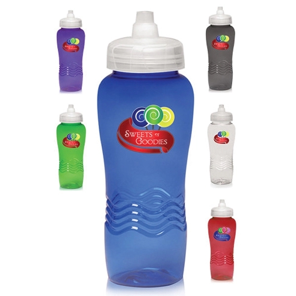 26 oz Wave Plastic Water Bottle - 26 oz Wave Plastic Water Bottle - Image 0 of 0