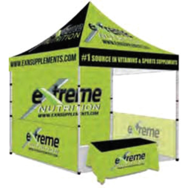 10x10 Tent, BackWall & 2 Side Rails 1 sided,  6' Table Cover - 10x10 Tent, BackWall & 2 Side Rails 1 sided,  6' Table Cover - Image 1 of 1