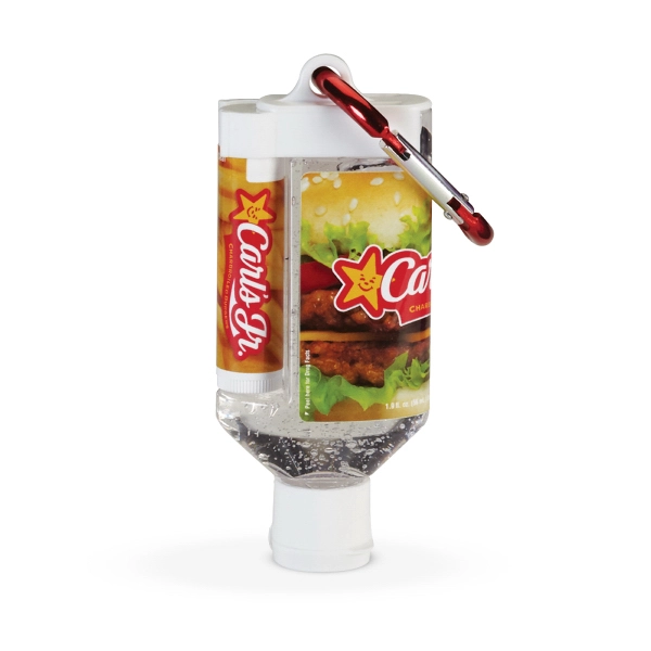 1.9oz Duo Bottle w/Clear Gel Hand Sanitizer/SPF 15 Lip Balm - 1.9oz Duo Bottle w/Clear Gel Hand Sanitizer/SPF 15 Lip Balm - Image 0 of 5