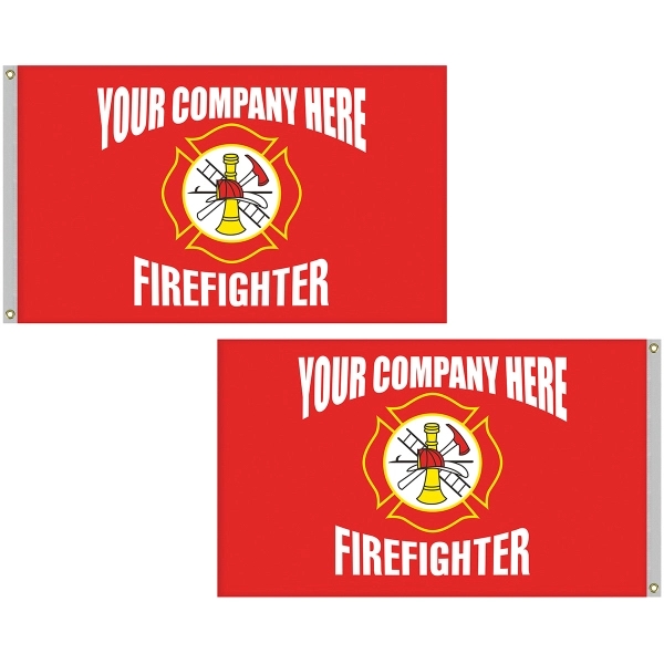 3' X 5' Firefighter Double Sided Knitted Polyester Flag - 3' X 5' Firefighter Double Sided Knitted Polyester Flag - Image 0 of 1