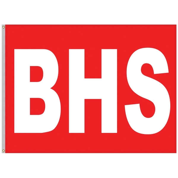 6' x 8' Nylon Three Letter School Spirit Flag - 6' x 8' Nylon Three Letter School Spirit Flag - Image 0 of 1