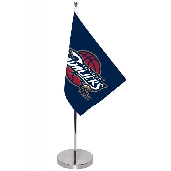 10.5-19" Metal Telescopic Flagpole w/ Double Sided Flag - 10.5-19" Metal Telescopic Flagpole w/ Double Sided Flag - Image 2 of 3