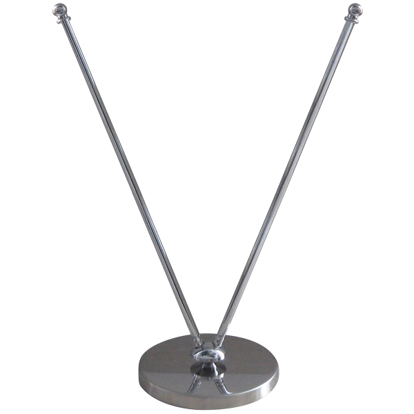 5.1-6.9" Metal Telescopic Flagpole w/ 2 Flags - 5.1-6.9" Metal Telescopic Flagpole w/ 2 Flags - Image 2 of 2