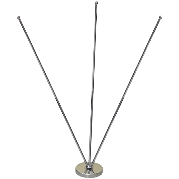 11.4-20" Metal Telescopic Flagpole w/ 3 Flags - 11.4-20" Metal Telescopic Flagpole w/ 3 Flags - Image 3 of 3