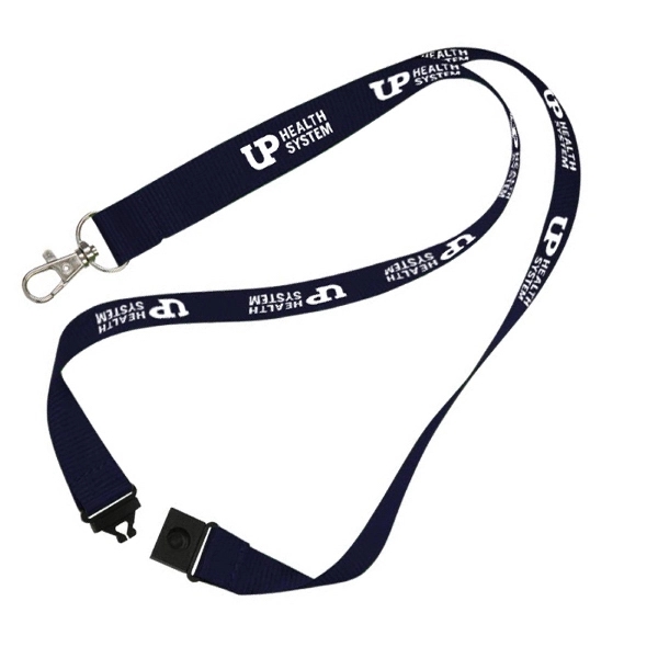 Lanyard 3/4" Polyester W/Metal Lobster Clip/Safety Breakaway - Lanyard 3/4" Polyester W/Metal Lobster Clip/Safety Breakaway - Image 0 of 1