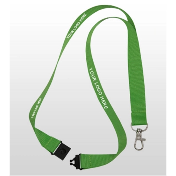 Lanyard 3/4" Polyester W/Metal Lobster Clip/Safety Breakaway - Lanyard 3/4" Polyester W/Metal Lobster Clip/Safety Breakaway - Image 1 of 1