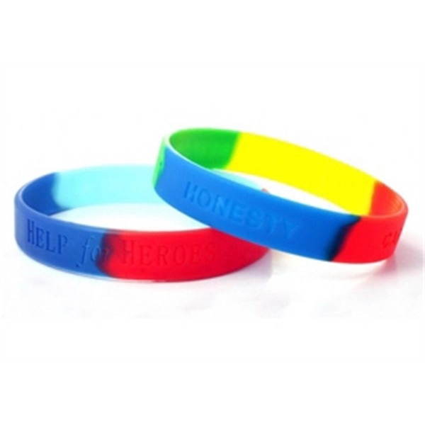 Debossed Silicone Wristband Bracelet - Debossed Silicone Wristband Bracelet - Image 13 of 16