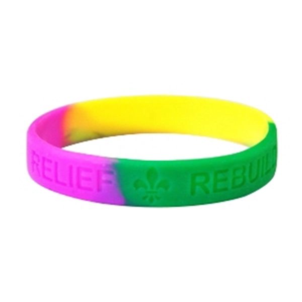 Debossed Silicone Wristband Bracelet - Debossed Silicone Wristband Bracelet - Image 2 of 16