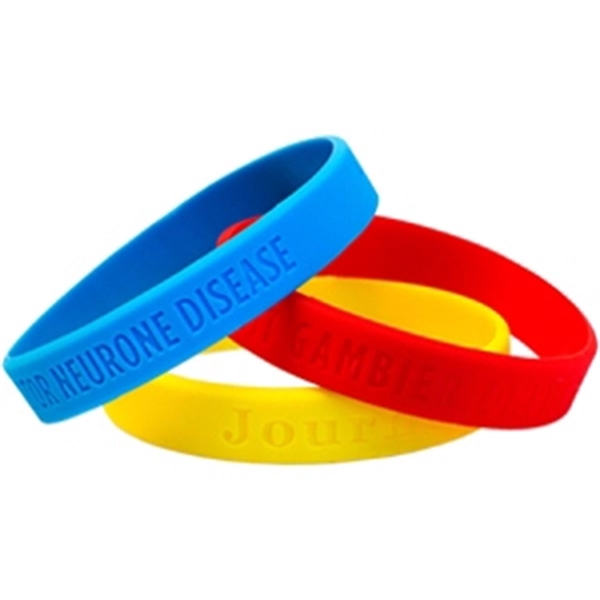 Debossed Silicone Wristband Bracelet - Debossed Silicone Wristband Bracelet - Image 6 of 16