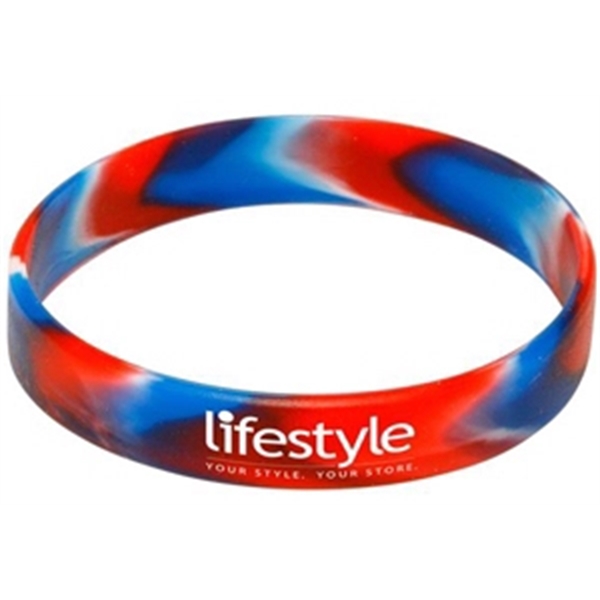 Custom Silkscreen Printed Silicone Wristbands-H - Custom Silkscreen Printed Silicone Wristbands-H - Image 1 of 11