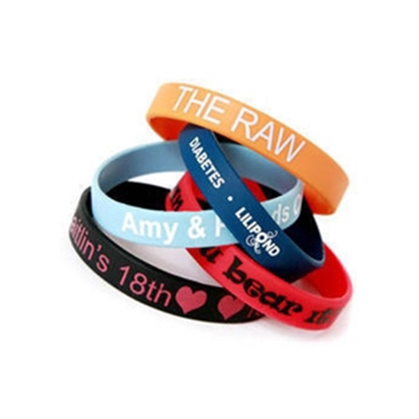 Custom Silkscreen Printed Silicone Wristbands-H - Custom Silkscreen Printed Silicone Wristbands-H - Image 8 of 11