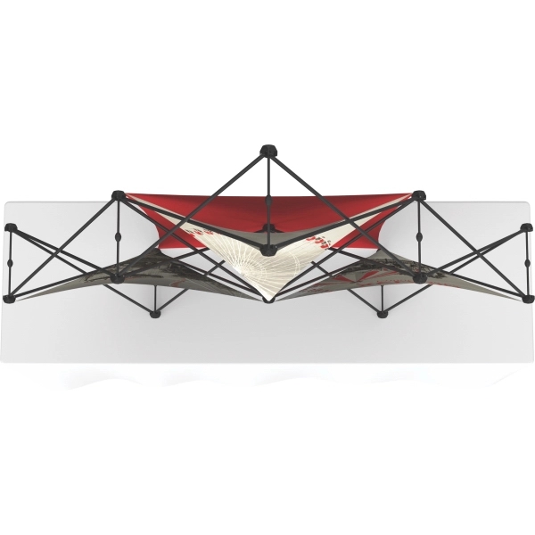 Xclaim 8ft Tabletop Quad Pyramid Fabric Popup Display Kit 02 - Xclaim 8ft Tabletop Quad Pyramid Fabric Popup Display Kit 02 - Image 1 of 3