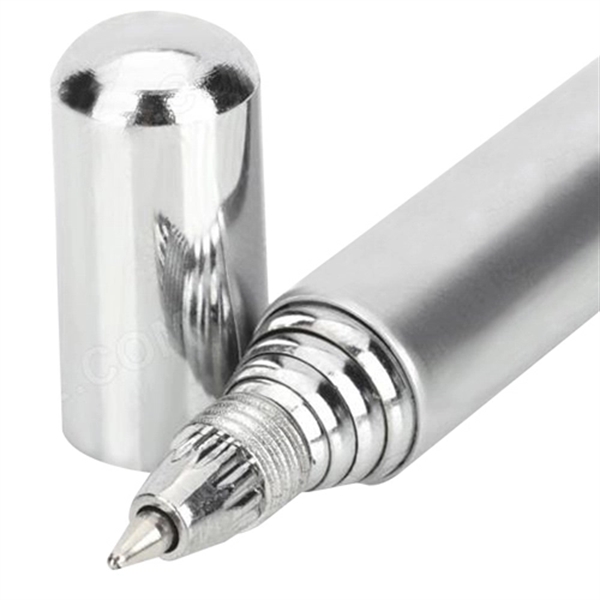 Retractable Laser Pointer Metal Pen LED Light In Steel Case - Retractable Laser Pointer Metal Pen LED Light In Steel Case - Image 2 of 3
