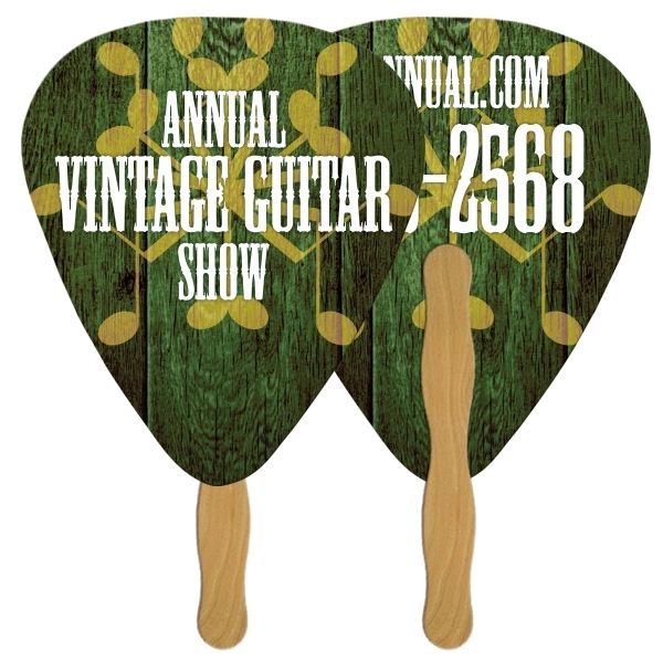 Digital Econo Stock Shaped Guitar Pick Fan w/ Wooden Stick - Digital Econo Stock Shaped Guitar Pick Fan w/ Wooden Stick - Image 0 of 0