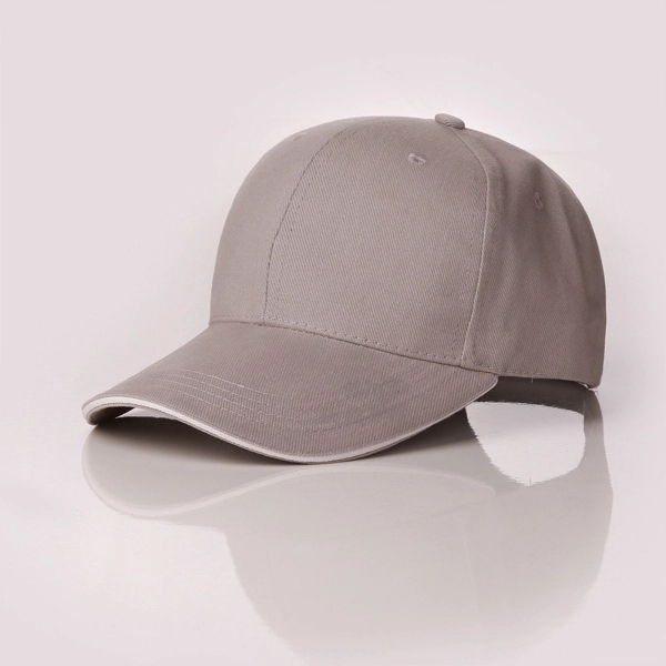 Promotional Custom Logo 100% Cotton 6 panel Baseball Cap Hat - Promotional Custom Logo 100% Cotton 6 panel Baseball Cap Hat - Image 4 of 5