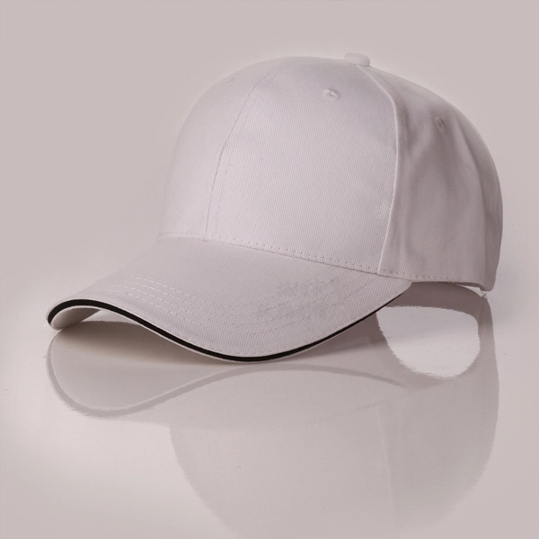 Promotional Custom Logo 100% Cotton 6 panel Baseball Cap Hat - Promotional Custom Logo 100% Cotton 6 panel Baseball Cap Hat - Image 1 of 5