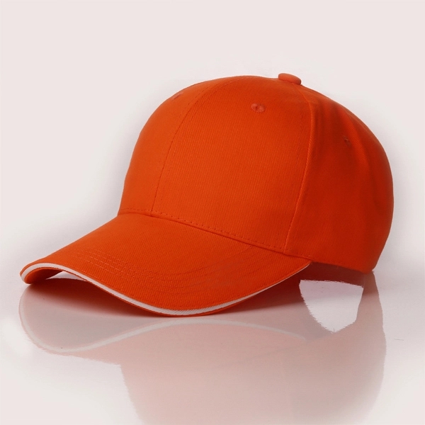 Promotional Custom Logo 100% Cotton 6 panel Baseball Cap Hat - Promotional Custom Logo 100% Cotton 6 panel Baseball Cap Hat - Image 3 of 5