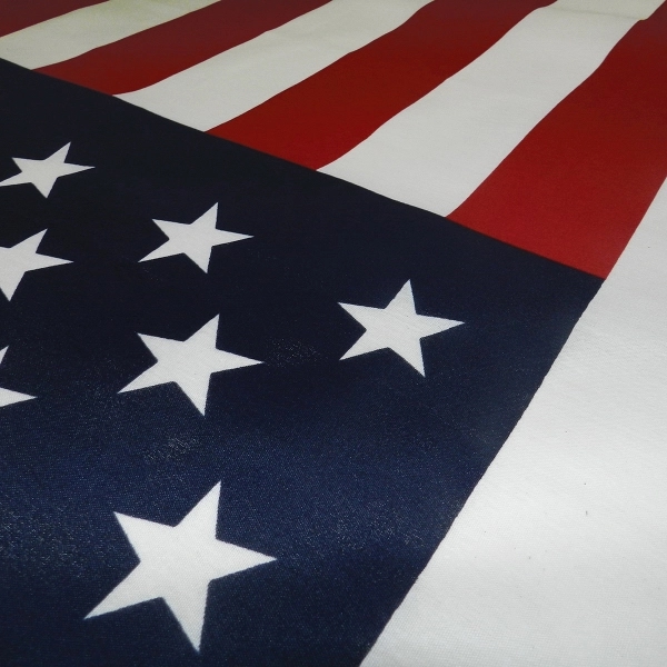 3' x 5' U.S. Promotional Printed Poly/Cotton Flag - 3' x 5' U.S. Promotional Printed Poly/Cotton Flag - Image 2 of 3