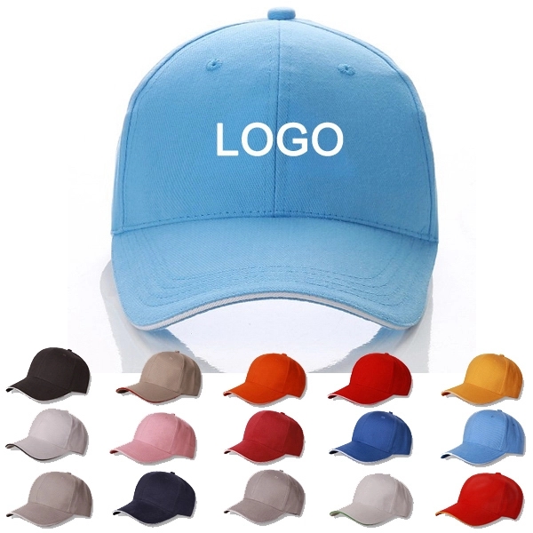 Embroider Logo 6 panel Cotton Twill Cap Hat - Embroider Logo 6 panel Cotton Twill Cap Hat - Image 0 of 4