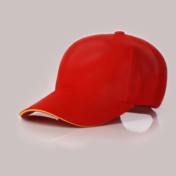 Embroider Logo 6 panel Cotton Twill Cap Hat - Embroider Logo 6 panel Cotton Twill Cap Hat - Image 1 of 4