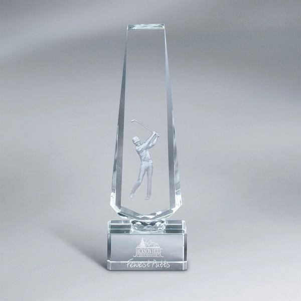 Crystal Tower with Golfer (med)