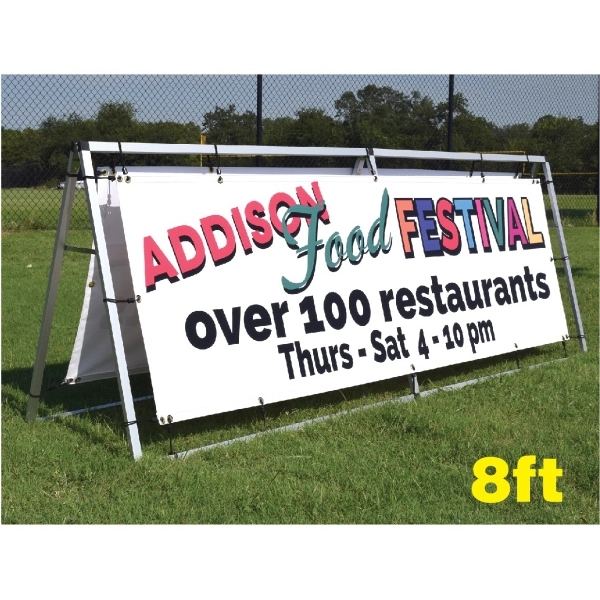 8 ft Ace Outdoor Frame Double Sided  2 Banner Kit
