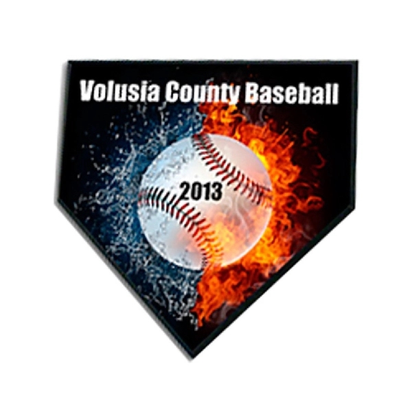 10 x 10 Home Plate Full Color Plaque with Black Edge - 10 x 10 Home Plate Full Color Plaque with Black Edge - Image 0 of 0