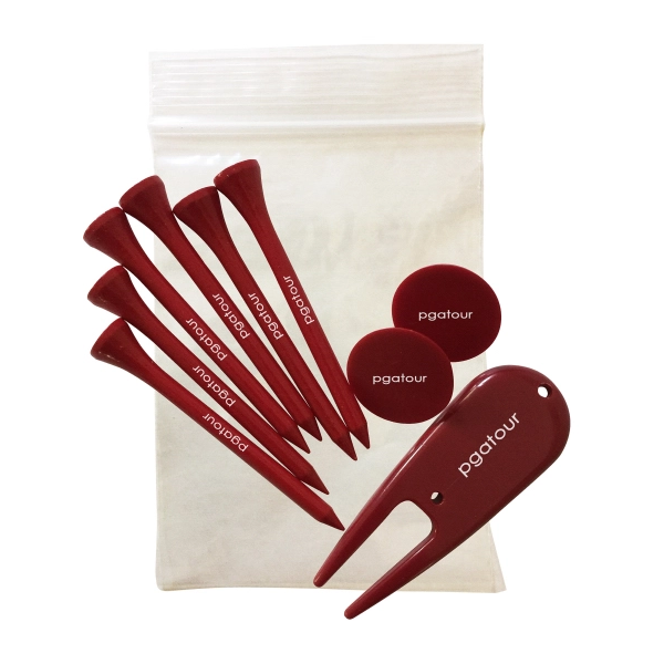 Combo Pack with Ball Marker/Divot Tool & 6 Long 2.75" Tees - Combo Pack with Ball Marker/Divot Tool & 6 Long 2.75" Tees - Image 0 of 4