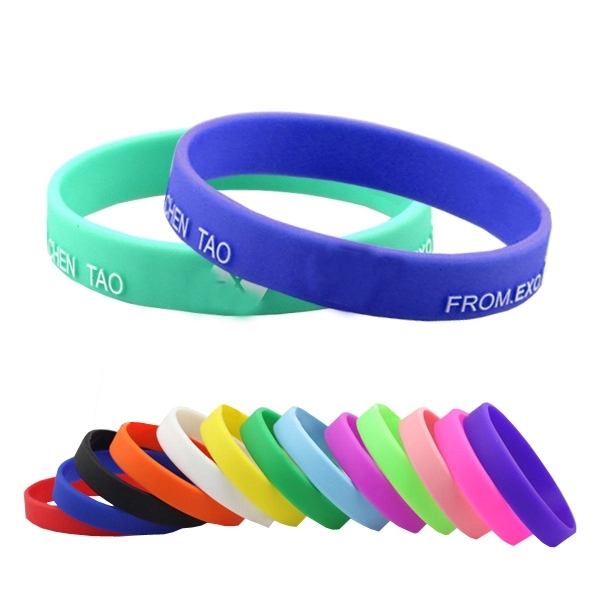 Emboss Coloring Silicone Bracelet