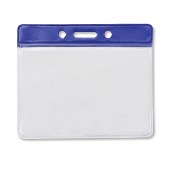 Horizontal Clear Vinyl Badge Holders with Color Bar - Horizontal Clear Vinyl Badge Holders with Color Bar - Image 7 of 8