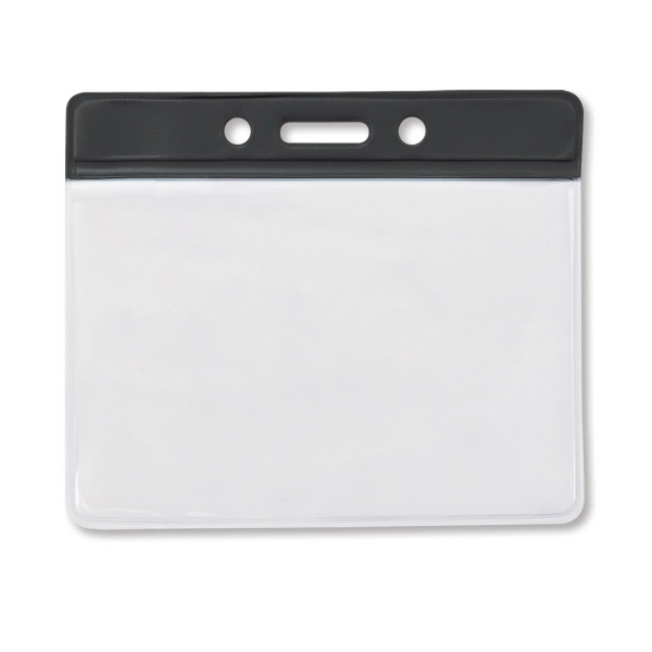 Horizontal Clear Vinyl Badge Holders with Color Bar - Horizontal Clear Vinyl Badge Holders with Color Bar - Image 8 of 8