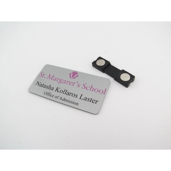 Metal Magnetic Name Badges (3" x 1.5" x 20 mil.) - Metal Magnetic Name Badges (3" x 1.5" x 20 mil.) - Image 2 of 2