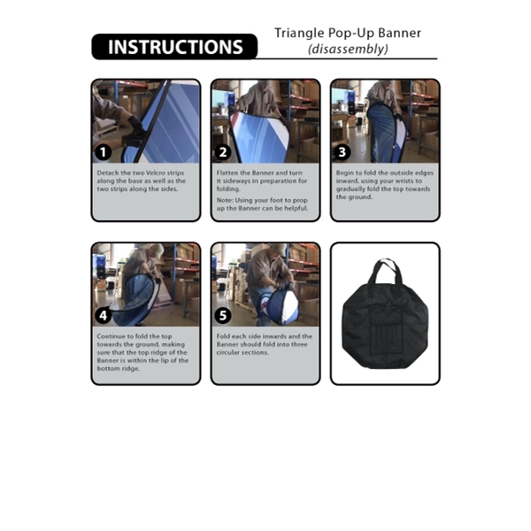 59" x 59" Triangle Pop-Up Banner - 59" x 59" Triangle Pop-Up Banner - Image 5 of 5