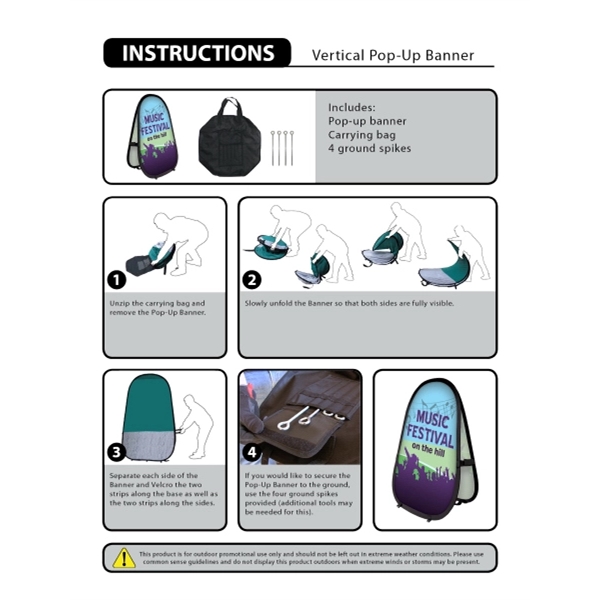 39.37" x 66.9" Vertical Pop-Up Banner - 39.37" x 66.9" Vertical Pop-Up Banner - Image 4 of 5